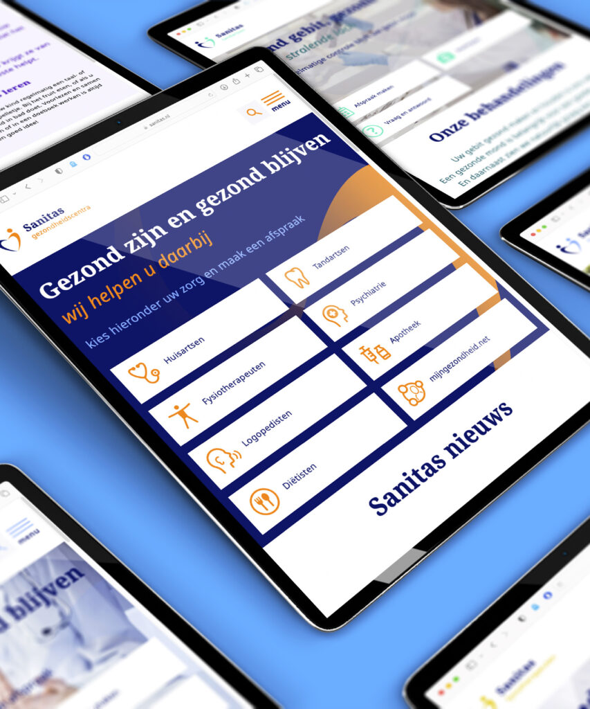 Sanitas gezondheidscentra website M-space