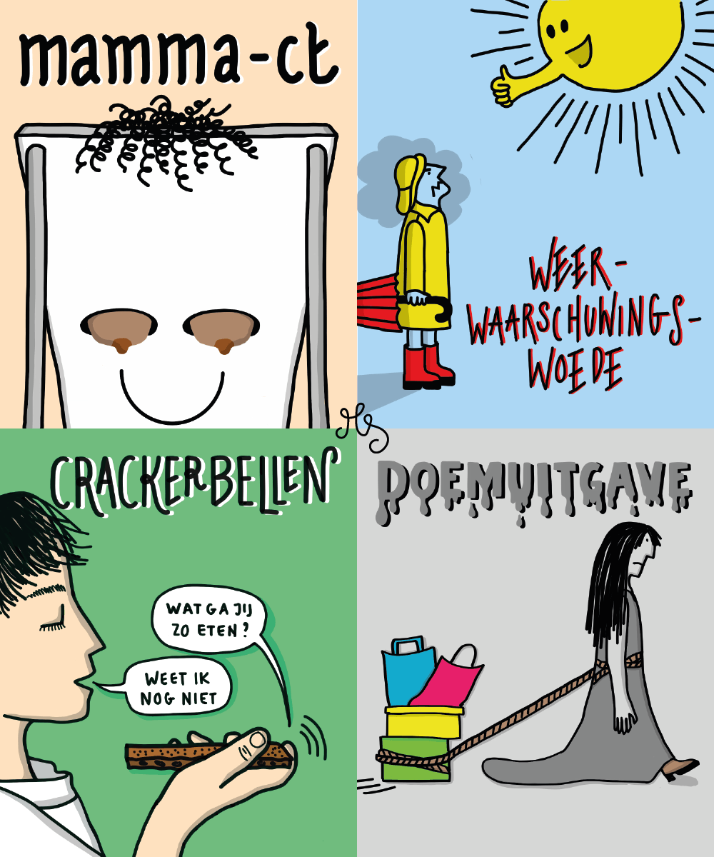 Woord van de week: Mamma-ct, Weerwaarschuwingswoede, Crackerbellen, Doemuitgave