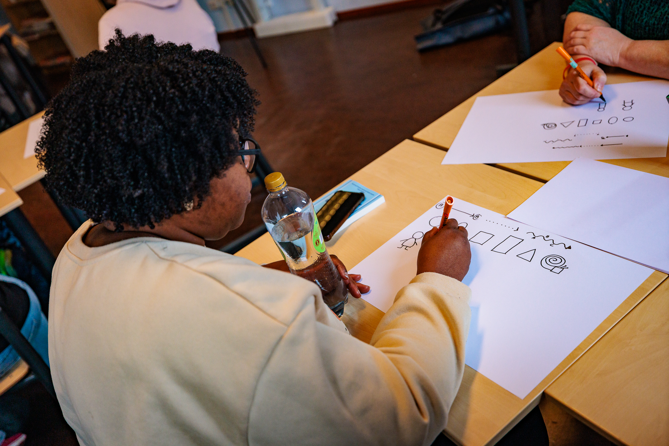 Workshop Zakelijk Tekenen op de personeelsdag van het Pleysiercollege