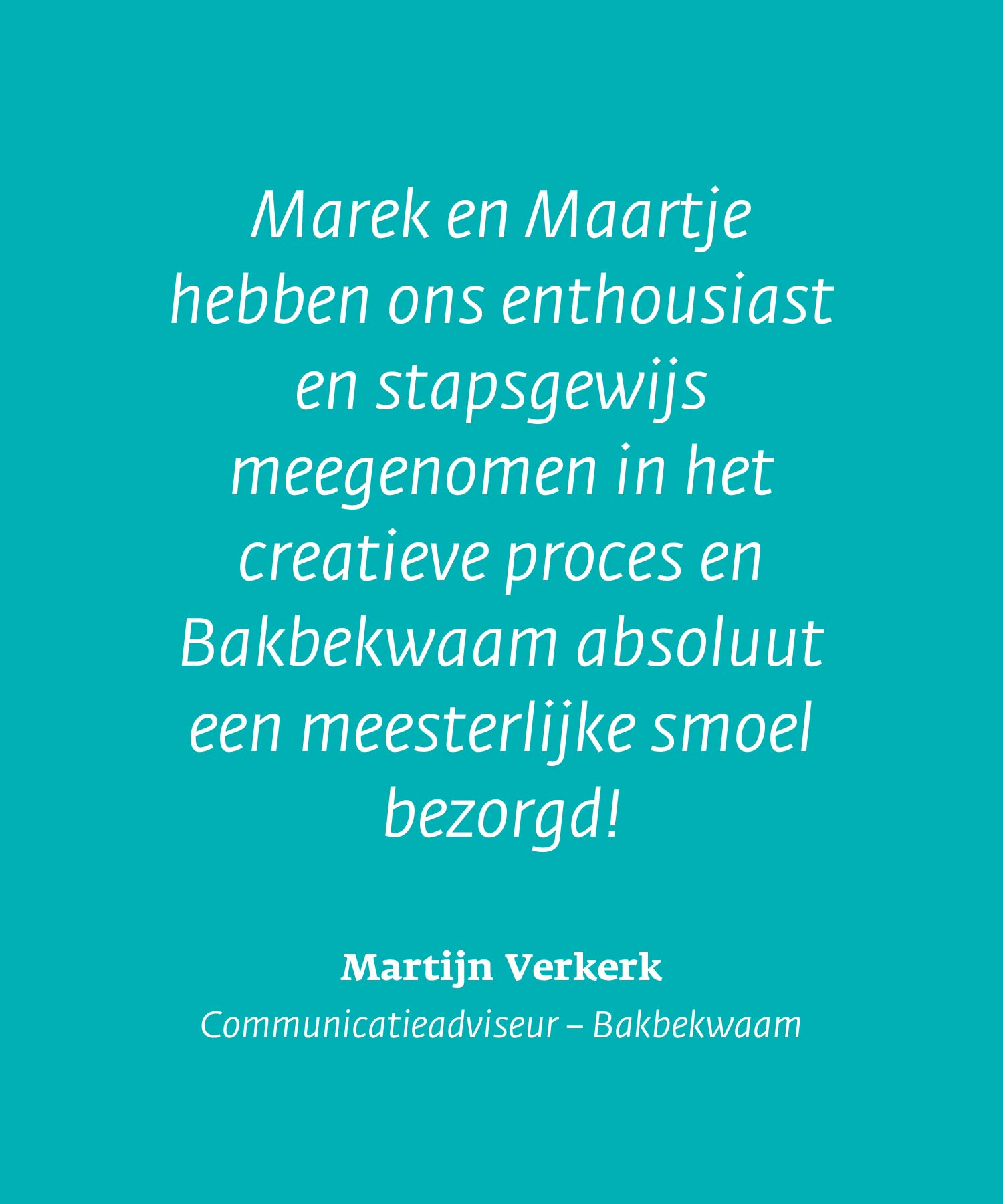 M-space Huisstijlen Bakbekwaam aanbeveling