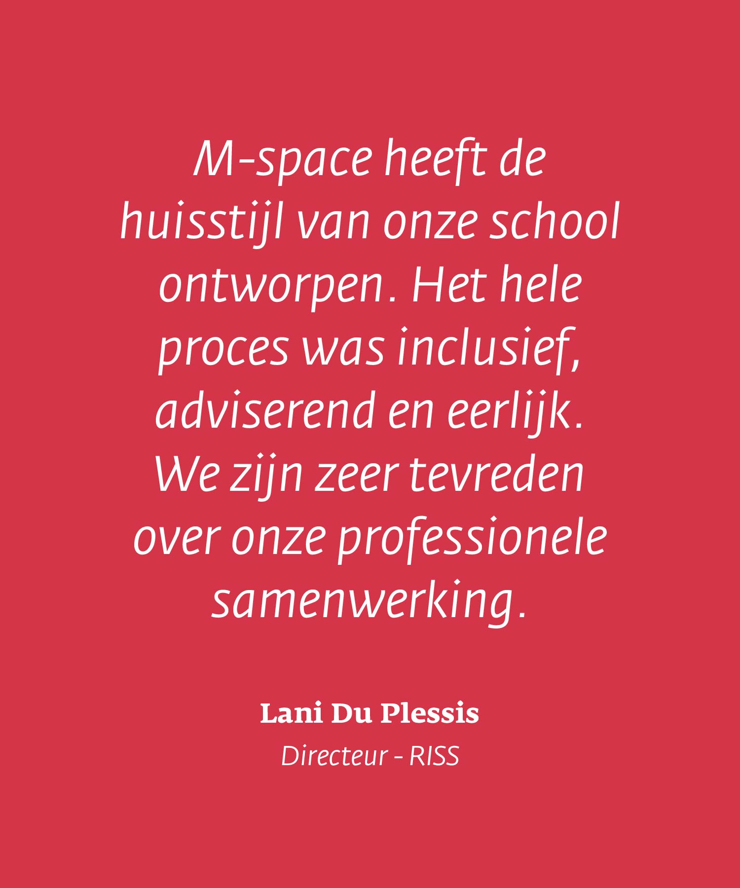 M-space Huisstijlen RISS aanbeveling