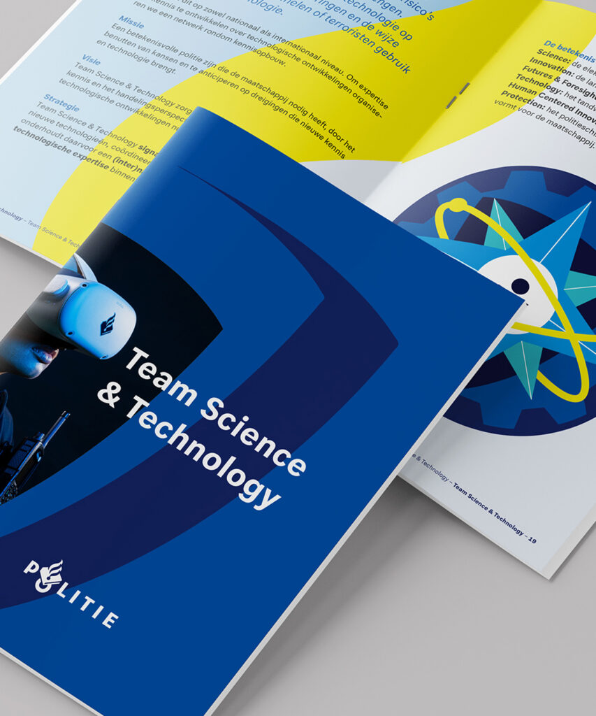 M-space visual creatives Politie Science and Technologie brochure